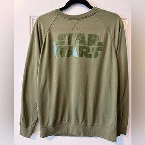 Disney Star Wars Army Green Sweatshirt Size Small